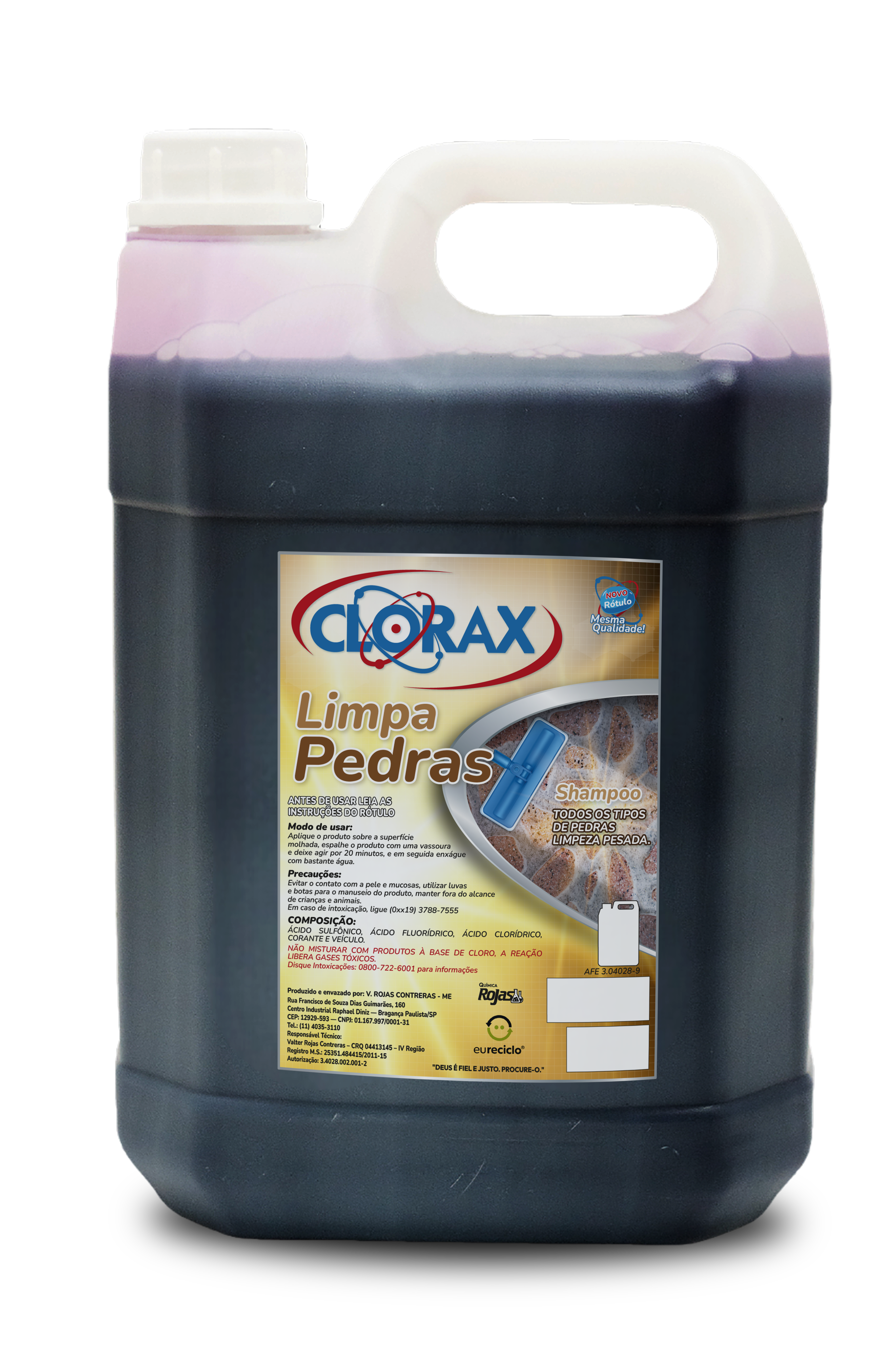 Garrafa de 5L do produto Limpa Pedras